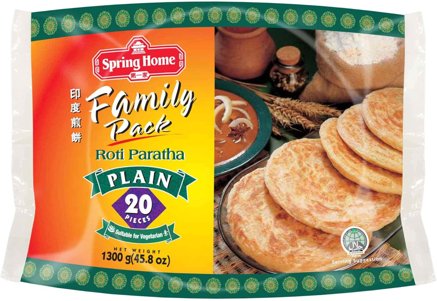 SPRING HOME PARATHA PLAIN 20PCS 1300G