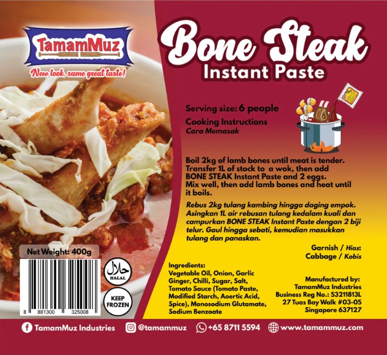 TAMAMMUZ INSTANT PASTE BONE STEAK 400G