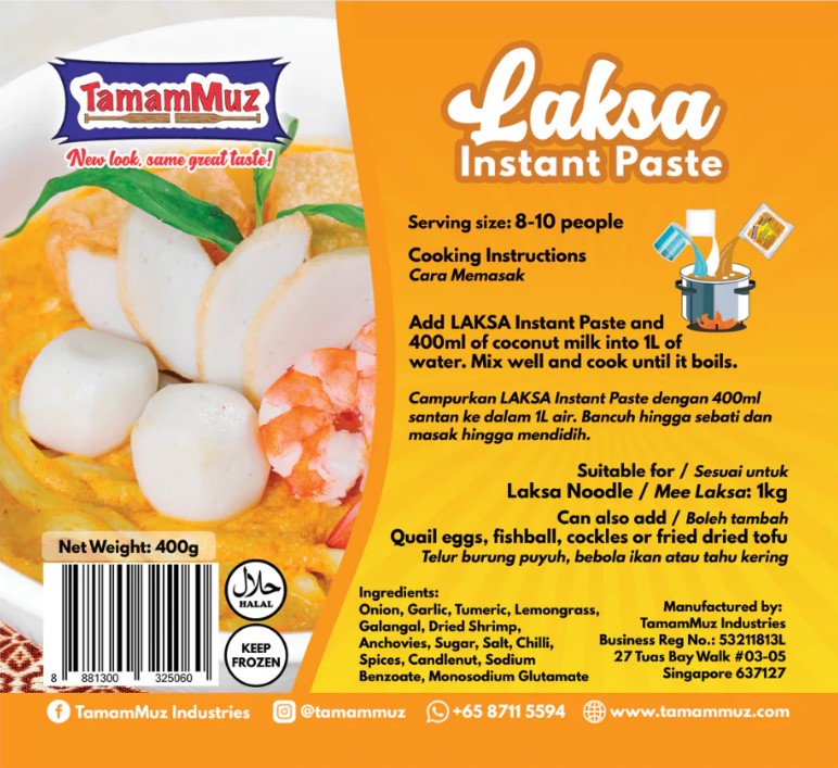 TAMAMMUZ INSTANT PASTE LAKSA 400G