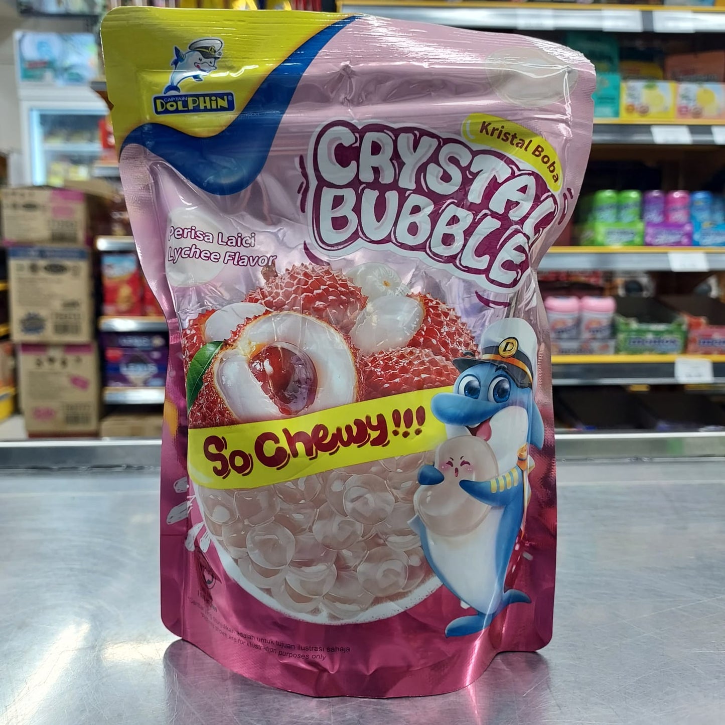 DOLPHIN CRYSTAL BUBBLE CHEWY LYCHEE 600G
