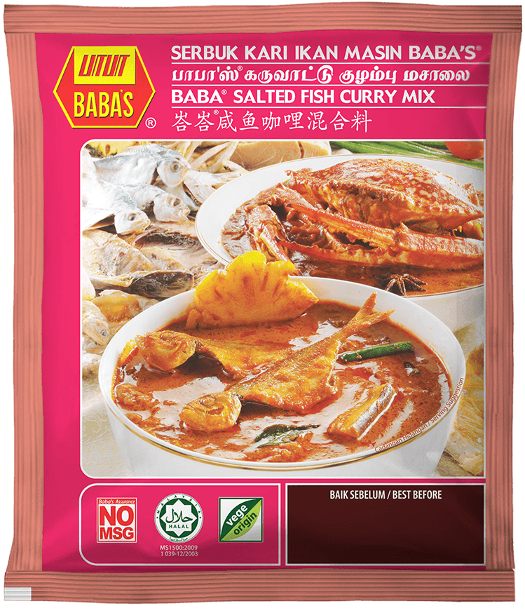 BABAS SALTED FISH CURRY MIX 125G