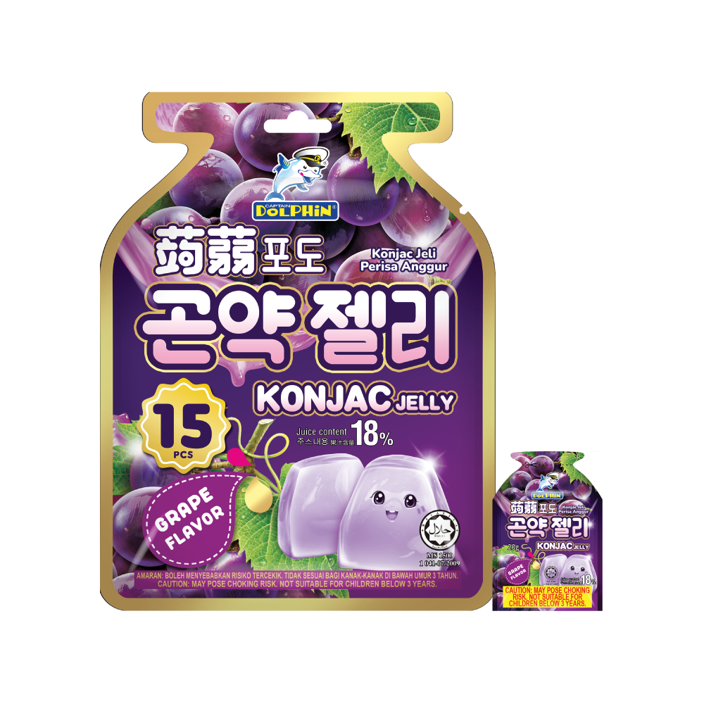 DOLPHIN KONJAC JELLY GRAPE 300G