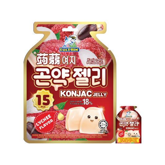 DOLPHIN KONJAC JELLY LYCHEE 300G