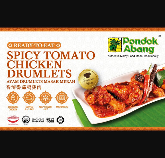 PONDOK ABANG SPICY TOMATO CHICKEN DRUMLET 400GM