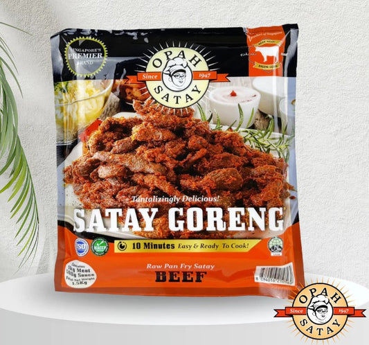 OPAH SATAY RAW PANFRY BEEF 1KG + 500GM SAUCE