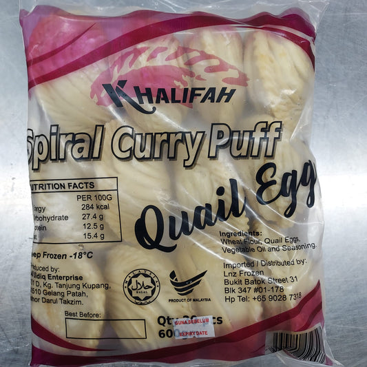 KHALIFAH SPIRAL CURRY PUFF QUAIL EGG (20PCS) 600G
