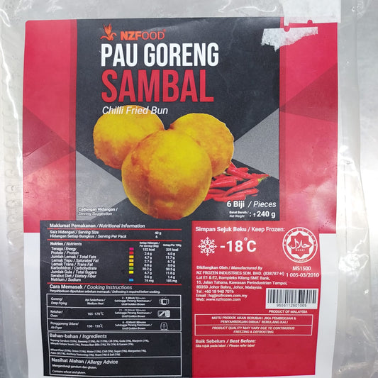 NZ FOOD PAU GORENG SAMBAL (6 PCS) 240GM