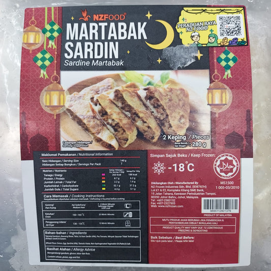 NZ FOOD MARTABAK SARDIN (2 PCS) 280G