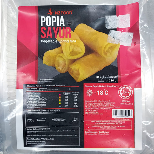 NZ FOOD POPIA SAYUR (10PCS) 230GM