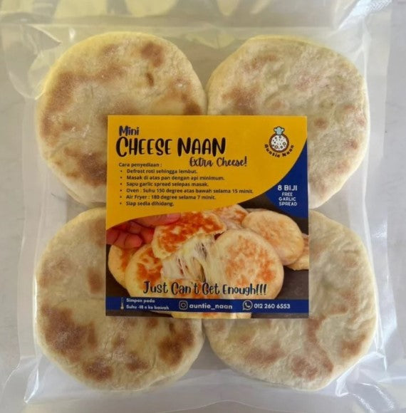 AUNTIE NAAN MINI CHEESE NAAN WITH GARLIC SPREAD (8PCS)