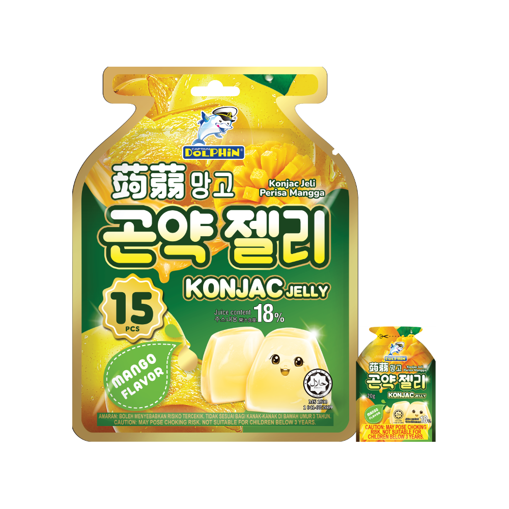 DOLPHIN KONJAC JELLY MANGO 300G