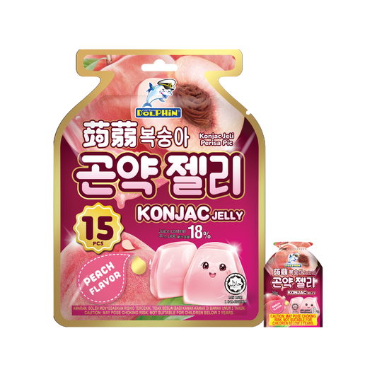 DOLPHIN KONJAC JELLY PEACH 300G