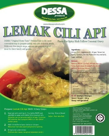 DESSA PASTE LEMAK CILI API 200GM