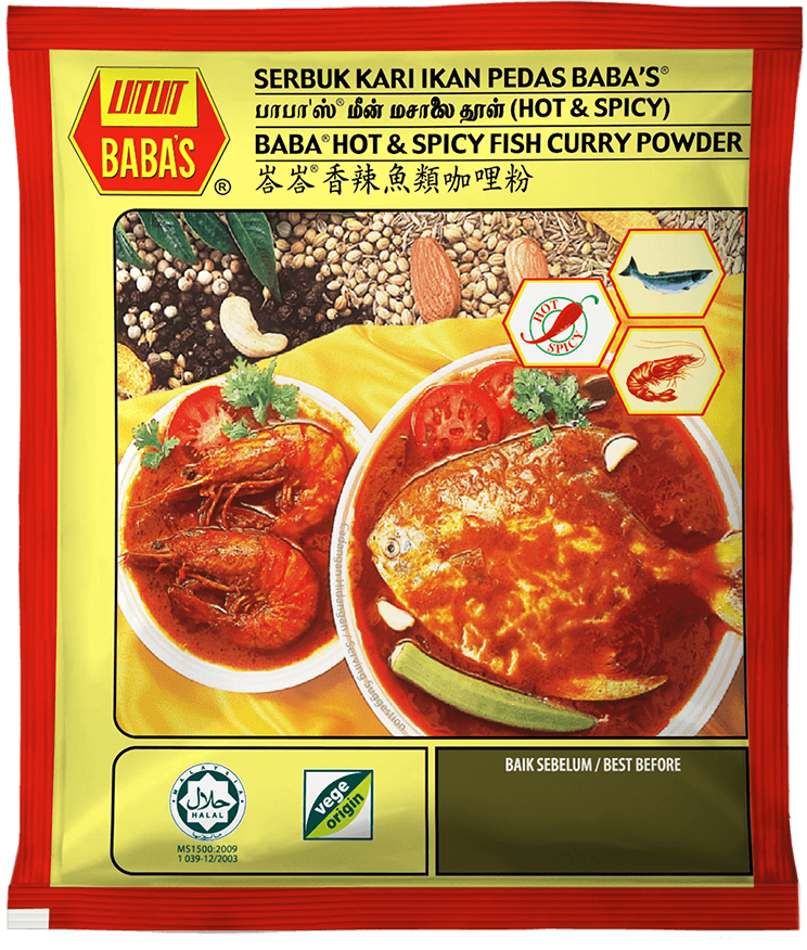 BABAS HOT & SPICY FISH CURRY POWDER 250G