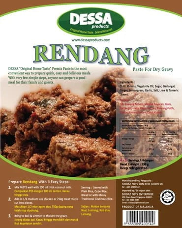 DESSA PASTE RENDANG 460GM