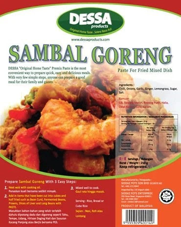 DESSA PASTE SAMBAL GORENG 250GM